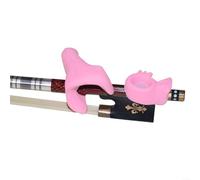 HEBEOT Violin Bow Grip Corrector Violin Bow Grip Correcting Device Violin Bow Grip for PARTNER Bow Hold Teaching Aid Accessory For Child Adult Hand Sizes 5.5 * 3.5cm(Red)