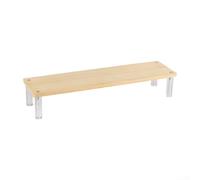 HEBEOT Wooden Ladder Display Rack Acrylic Multi Layer Storage Stand 1 to 5 Tier Organizer for Collectibles Cosmetics Desserts and Home Decor Wooden ladder rack(1 layer 30cm)