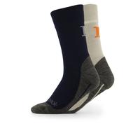 Heber Peak - Kid's EvergreenHe. Hiking Crew Socks 2-Pack - Walking socks size 35-38, blue