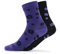 Heber Peak - Merino SylvaHe. Flower Socks 2-Pack - Sports socks size 36-38, blue