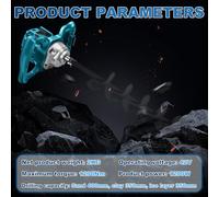 HEBERUCK Battery Earth Auger Compatible with Makita 18 V Battery, 1200 W Brushless Earth Hole Drill Pile Drill Vloerboor with 20 mm Earth Drill Adapter for Pile Drill, Fence Construction and Garden