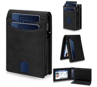 HEBESPACE Wallet for Man Work with Find My, Pop-Up Magnetic Card Holder and RFID Blocking Functionality, Magnetic Wallet Black, Carbon Fiber, Morden
