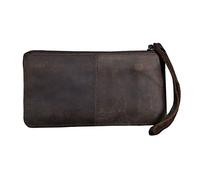 Hebetag Leather Clutch Purse Wallet for Men Organizer Holder Wrist Bag, #10coffee(crazy Horse Leather), Detachable,durable,vintage