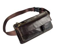 Hebetag Leather Waist Pack Fanny Bag Handbag for Men Women Hip Bum Belt Purse Travel Outdoor Running Hiking Camping Cell Phone Clutch Pouch Pocket, #11Coffee, One Size, Vintage, Classic
