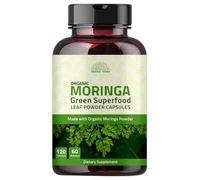 Hebhac Herbs Organic Moringa Capsules | Moringa Oleifera 120 Veggie Capsules, 1000mg Each | for Everyday Use, Non-GMO, Gluten-Free Herbal Supplement