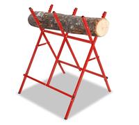 Hebitod Saw Horse, Foldable Sawhorse, Wood Sawing, Sturdy Steel Workmate Logging,Cutting Log Wood Stand Trestle, Workmate Logging, Load Capacity 100KG, Sawing Forestry Workshop, Red
