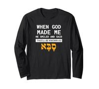 Hebrew Grandpa - SABA When God Made Me Grandfather Long Sleeve T-Shirt