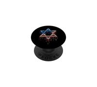 Hebrew Israel Jewish American Flag USA Drip Graffiti Lover PopSockets Adhesive PopGrip