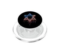 Hebrew Israel Jewish American Flag USA Drip Graffiti Lover PopSockets PopGrip for MagSafe
