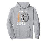 Hebrew Israelite Tribe of Judah Heritage Yah Pullover Hoodie, Adult Unisex, Heather Grey, Large