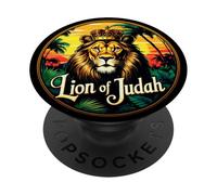 Hebrew Israelite YHWH Lion of Judah Yahweh Rastafarian Art PopSockets Adhesive PopGrip