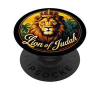 Hebrew Israelite YHWH Lion of Judah Yahweh Rastafarian Art PopSockets Adhesive PopGrip