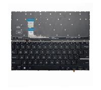 Hebrew/Russian/US Backlit Keyboard, Compatible For ASUS ， Compatible For Vivobook ，X1404 X1404ZA X1404VA S1404Z S1404ZA S1404V S1404VA F1404 M1404 X1405ZA(Silver Ru Backlit)