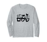Hebrew Shalom Jewish Symbols Happy Hanukkah Jewish Shalom Long Sleeve T-Shirt