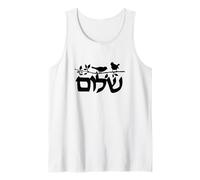 Hebrew Shalom Jewish Symbols Happy Hanukkah Jewish Shalom Tank Top