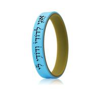 Hebrew Symbol I Am My Beloved's and My Beloved is Mine Religious Silicone Bangle Two-Layer Wristband for Adults Teens Israel Judaica Jewelry, 7.48in, Silicone, no gemstone