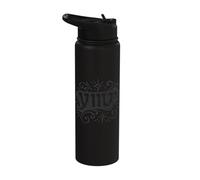 Hebrew Word Tov Good Jewish Calligraphy Script Stainless Steel Insulated Water Bottle