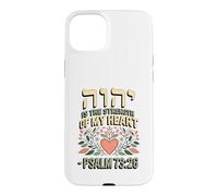 Hebrew Yod Hey Vav Hey is the Strength of My Heart Case for iPhone 15 Plus