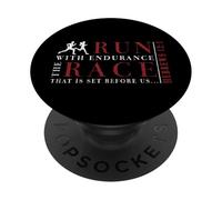 Hebrews 12:1 - Run with Endurance The Race Bible Inspired PopSockets Adhesive PopGrip
