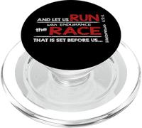 Hebrews 12:1 - RUN with endurance the RACE Bible Inspired PopSockets PopGrip for MagSafe
