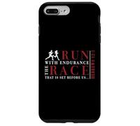 Hebrews 12:1 RUN with endurance the RACE - Runner Inspired Case for iPhone 7 Plus/8 Plus