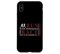 Hebrews 12:1 RUN with endurance the RACE - Runner Inspired Case for iPhone XS Max
