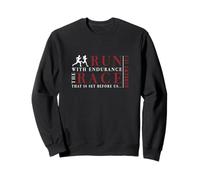 Hebrews 12:1 RUN with endurance the RACE - Runner Inspired Sweatshirt