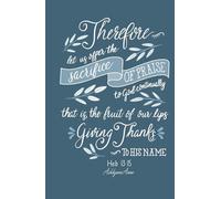 Hebrews 13:15 Hand Lettered Hardback, College-Ruled Journal