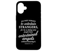 Hebrews 13:2 Bible Verse Entertained Angels Faith Scripture Case for iPhone 16 Plus