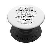 Hebrews 13:2 Bible Verse Entertained Angels Faith Scripture PopSockets Adhesive PopGrip