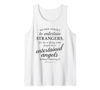 Hebrews 13:2 Bible Verse Entertained Angels Faith Scripture Tank Top