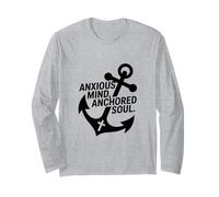 Hebrews 6:19 Anxious Mind Anchored Soul Bible Verse Long Sleeve T-Shirt