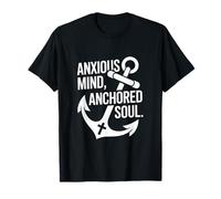 Hebrews 6:19 Anxious Mind Anchored Soul Bible Verse T-Shirt