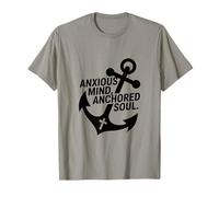 Hebrews 6:19 Anxious Mind Anchored Soul Bible Verse T-Shirt