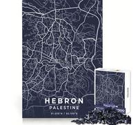 Hebron Palestine Map 1000 Piece Jigsaw Puzzles- Reason Skill Smooth Joint Happy Challenge (38x26cm)