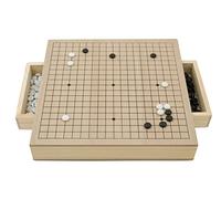 Hebsacker Verlag Go Set with Drawers, 19 x 19 Board, Wooden Stones