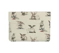 HEBSDFG 13-inch Leather Laptop Sleeve, Rabbit background Print Slim Shockproof Insertion Design Laptop Case Bag for Office, School, Travel