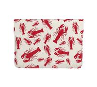 HEBSDFG 13-inch Leather Laptop Sleeve, Red Lobster Print Slim Shockproof Insertion Design Laptop Case Bag for Office, School, Travel