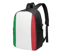 HEBSDFG 17 Inch Laptop Backpack for Men Women, italy flag Print Casual Daypack Computer Rucksack for School Travel Work