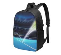 HEBSDFG 17 Inch Laptop Backpack for Men Women, tennis ball in the air Print Casual Daypack Computer Rucksack Bag for School Travel Work