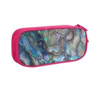 HEBSDFG Abalone Nacre Print Cute Pencil Case Pouch for Boys Girls - Pink High Capacity Travel Pen Bag Organizer Makeup Bag for Student School College Office