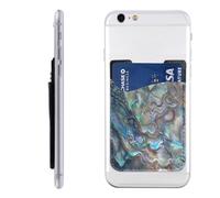 HEBSDFG Abalone Nacre Printed Phone Card Holder Wallet, 3M Adhesive Stick on Phone Wallet Case for iPhone and Android