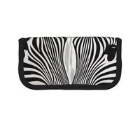 HEBSDFG Abstract Animal Zebra Prints Canvas Pencil Case Cosmetic Organiser Zipper Pen Pouch for School Travel Office & Gift-Giving