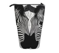 HEBSDFG Abstract Animal Zebra Prints Retractable Pencil Case & Cosmetic Pouch, Zippered Stationery Bag Pen Box for School Office Travel