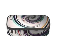 HEBSDFG Abstract Circle Swirl Print Pencil Case Large Pen Bag Cute Compartment Desk Organizer Make up Bag for School, Office, Makeup, Travel