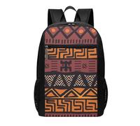 HEBSDFG African Mud Cloth Tribal Printed Travel Laptop Backpack for Men Women, Large Capacity Business Rucksack with Anti-Theft Pockets Daypack for School, Work & Outdoor