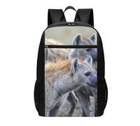 HEBSDFG Animals Hyena Printed Travel Laptop Backpack for Men Women, Large Capacity Business Rucksack with Anti-Theft Pockets Daypack for School, Work & Outdoor