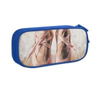 HEBSDFG Ballet Shoes Print Cute Pencil Case Pouch for Boys Girls - Blue High Capacity Travel Pen Bag Organizer Makeup Bag for Student School College Office