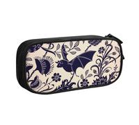HEBSDFG Bat Print Print Cute Pencil Case Pouch for Boys Girls, Black High Capacity Travel Pen Bag Organizer Makeup Bag for Student School College Office