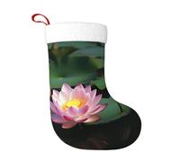 HEBSDFG Beautiful Lotus Flower Printed Christmas Stockings 1-Pcs Xmas Stockings for Christmas Decoration Holiday Party New Year